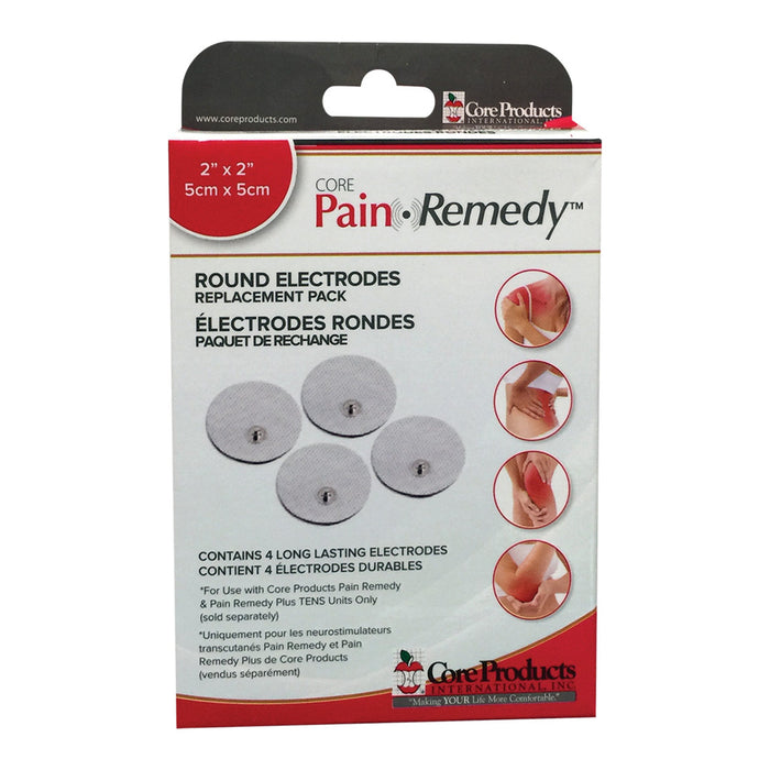 Core Pain Remedy TENS Round Electrodes 4 Pack